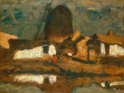 Landschaft mit Windmühle von Jozef Koszta