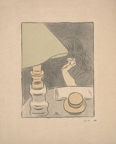 Leser mit einer Lampe von József Rippl Rónai