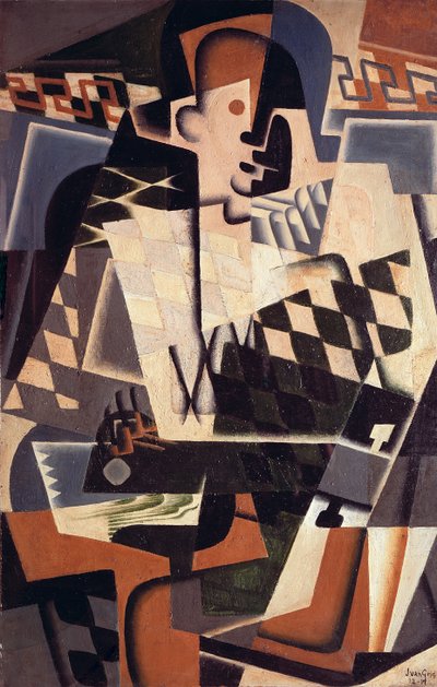 Harlekin mit einer Gitarre, 1917 von Juan Gris