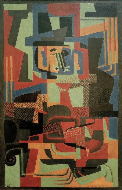 Der Mann mit der Violine von Juan Gris