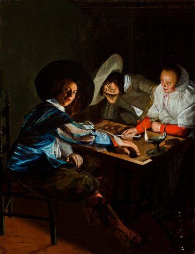 Ein Spiel von Tric-Trac, ca. 1630 von Judith Leyster