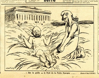 Candide, Satirisch in Schwarz-Weiß von Jules Abel Faivre