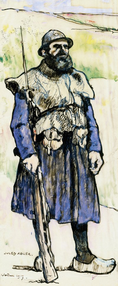 Soldat in Verdun von Jules Adler