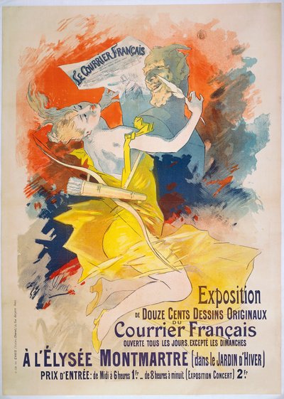 Ausstellung Le Courrier Francais, ca. 1895 von Jules Cheret