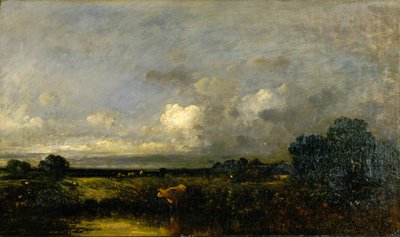 Landschaft mit Kuh von Jules Dupré