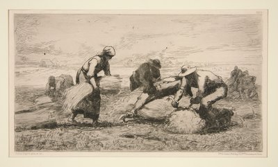 Les lieurs de gerbes von Jules Dupré