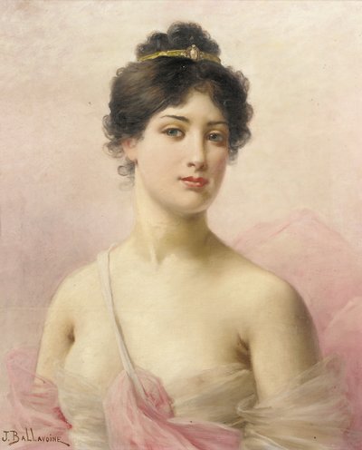 Eine junge Schönheit von Jules Frederic Ballavoine