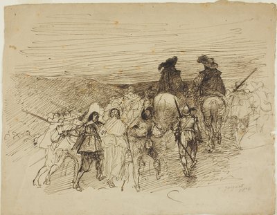 Marschierende Truppen von Jules Jacquet