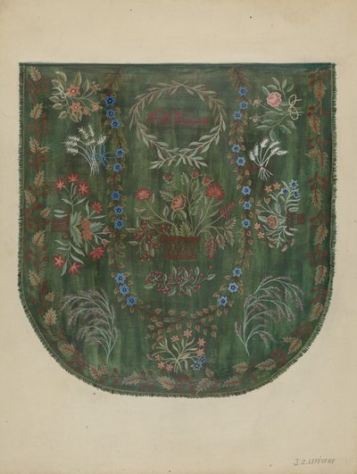 Bestickte Decke, ca. 1936 von Jules Lefevere