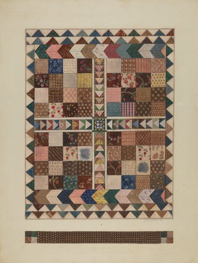 Patchwork-Kinderbettdecke, 1935-1942 von Jules Lefevere