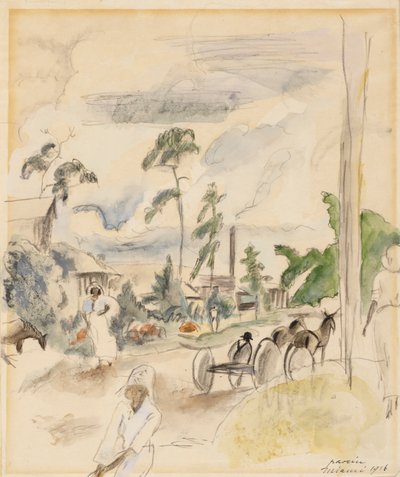 Landschaft mit Figuren, Miami von Jules Pascin