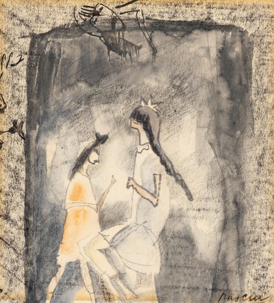 Zwei junge Mädchen von Jules Pascin