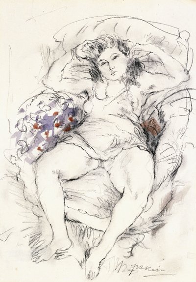 Frau in einem Stuhl, 1925-1926 von Jules Pascin