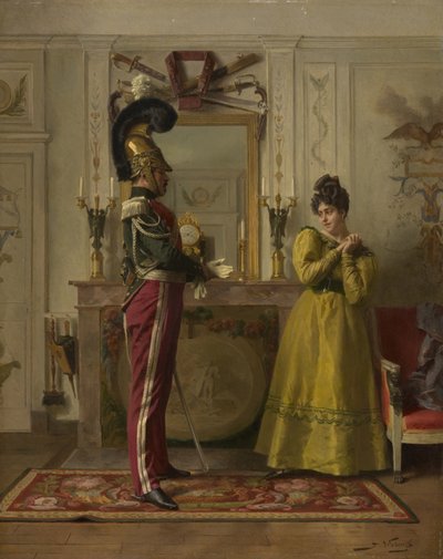 Abfahrt zur Parade, ca. 1876 von Jules Worms