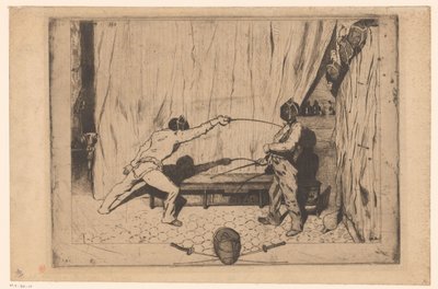 Zwei Fechter in Aktion von Jules de Goncourt