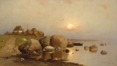 Ein Fischerdorf, 1892 von Juli Julievich Klever