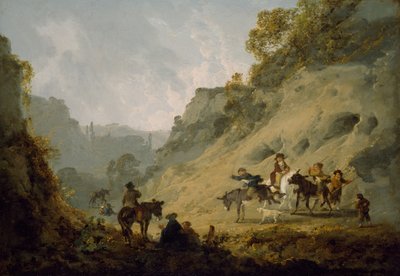 Zigeuner mit einem Eselrennen, 1792 von Julius Caesar Ibbetson