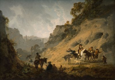 Zigeuner mit einem Eselrennen von Julius Caesar Ibbetson
