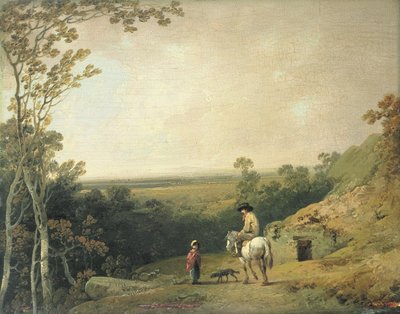 Landschaft mit Figuren von Julius Caesar Ibbetson