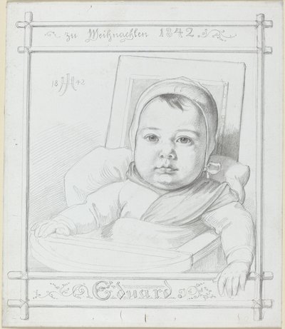 Eduard, der kleine Sohn des Künstlers von Julius Hubner