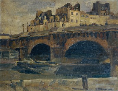 Pariser Landschaft mit Pont Neuf von Julius Ullmann