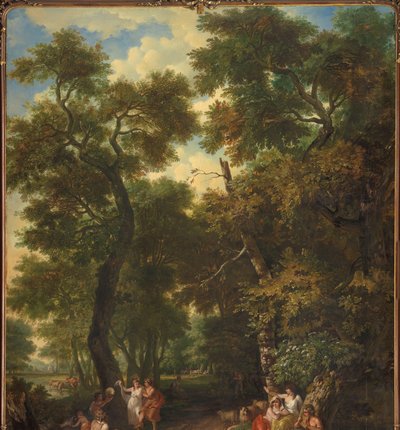 Arkadische Landschaft mit musizierenden und tanzenden Hirten von Jurriaan Andriessen