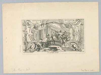 Ornament mit Figuren von Juste Aurèle Meissonnier