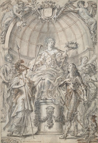 Entwurf für ein Frontispiz [?] von Justus van Egmont