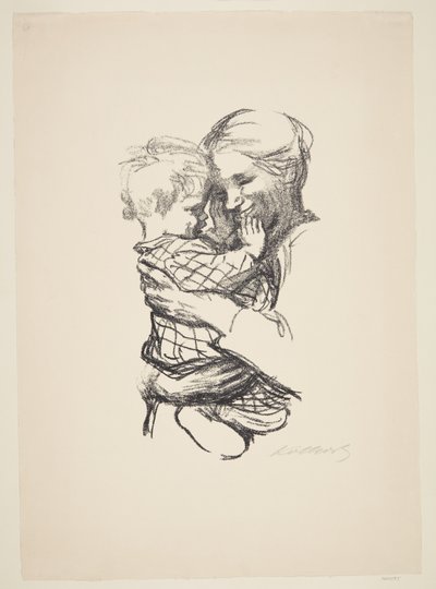 Mutter mit Kind auf dem Arm von Käthe Kollwitz