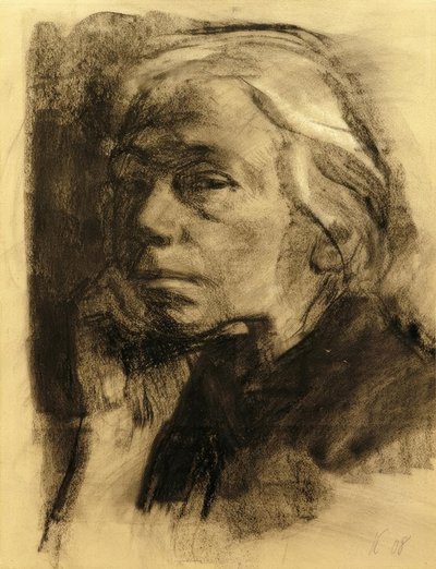 Selbstbildnis im Dreiviertelprofil nach links von Käthe Kollwitz