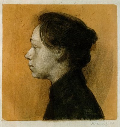 Selbstbildnis im Profil nach links II von Käthe Kollwitz