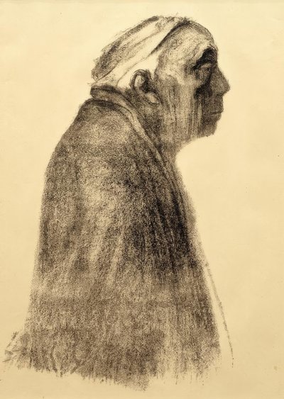 Selbstbildnis im Profil nach rechts von Käthe Kollwitz