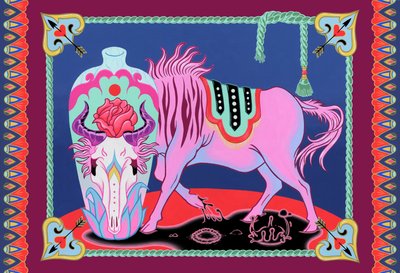 Gnu und Vase, 2021 von Kam Tsz