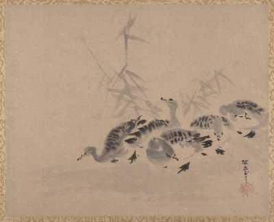 Enten und Schilf, ca. 1650 von Kanō Tan’yū