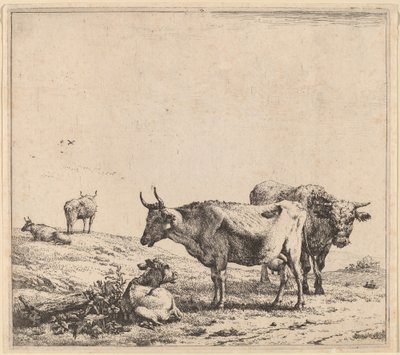 Kuh, Stier und Kalb von Karel Dujardin