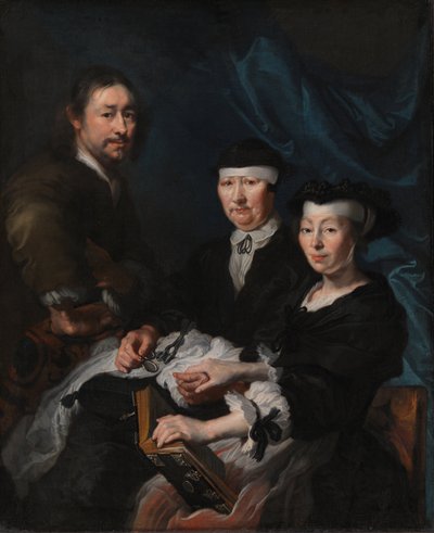 Der Künstler mit seiner Familie von Karel van Mander III