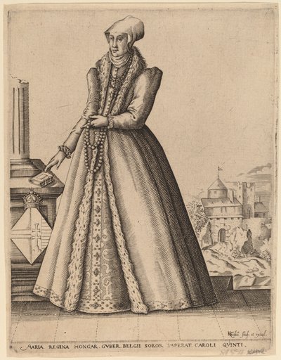 Maria, Königin von Ungarn von Karel van Sichem after Christoffel