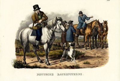 Deutsche Bauernpferde, 1824 von Karl Joseph Brodtmann