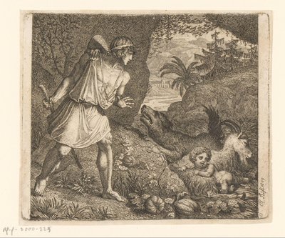 Jupiter und die Ziege Amalthea von Karl Russ