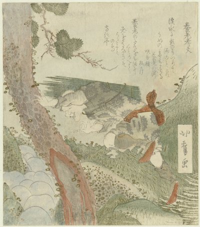 Der Yōrō-Wasserfall von Karyôsai Hokuga