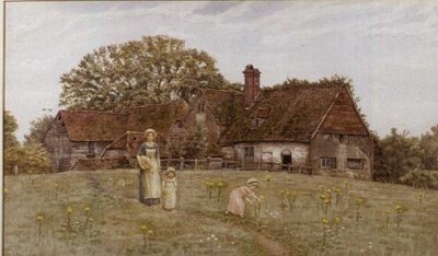 Frühlingsblumen sammeln von Kate Greenaway