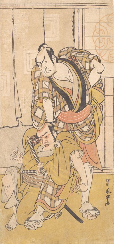 Szene aus einem Theaterstück, ca. 1780 von Katsukawa Shunjo
