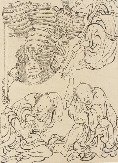 Verschiedene Figuren von Katsushika Hokusai