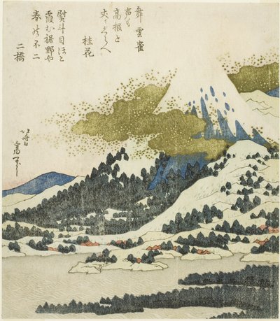 Berg Fuji vom Ashi-See in Hakone von Katsushika Hokusai