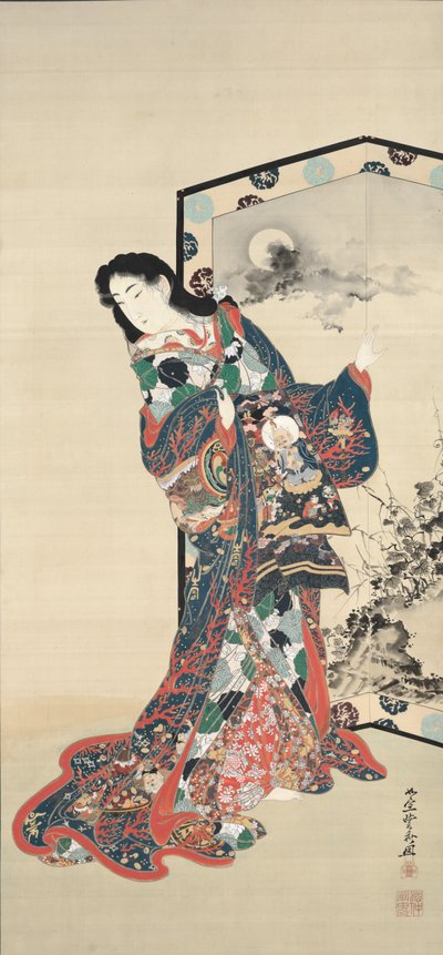 Höllenkurtisane von Kawanabe Kyosai
