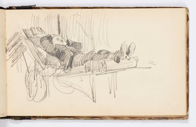 Skizzenbuchseite von Kenyon Cox