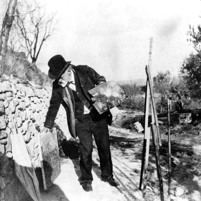 Paul Cézanne malt in Aix-en-Provence von Ker Xavier Roussel