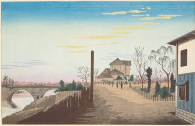 Aufgehende Sonne von der Bandai-Brücke von Kiyochika Kobayashi