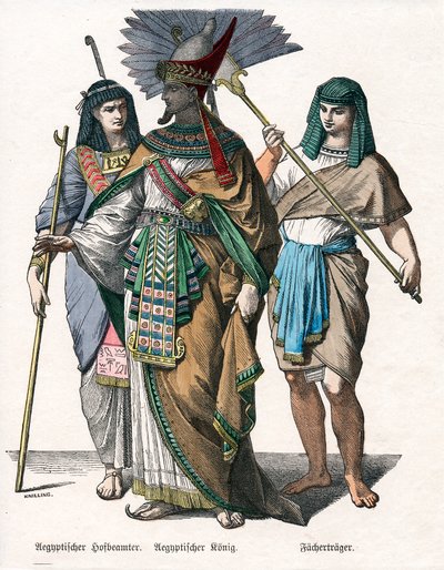 Ägyptischer König und männliche Begleiter, Mitte des 19. Jahrhunderts von Knilling