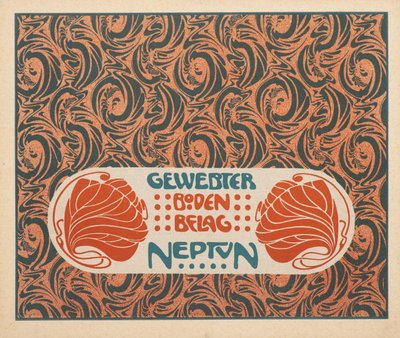 Gewebter Bodenbelag Neptun, 1901 von Koloman Moser